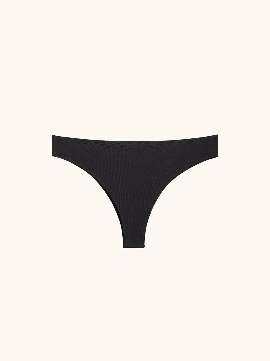 Linen set N1. One strap bra and black classic panties